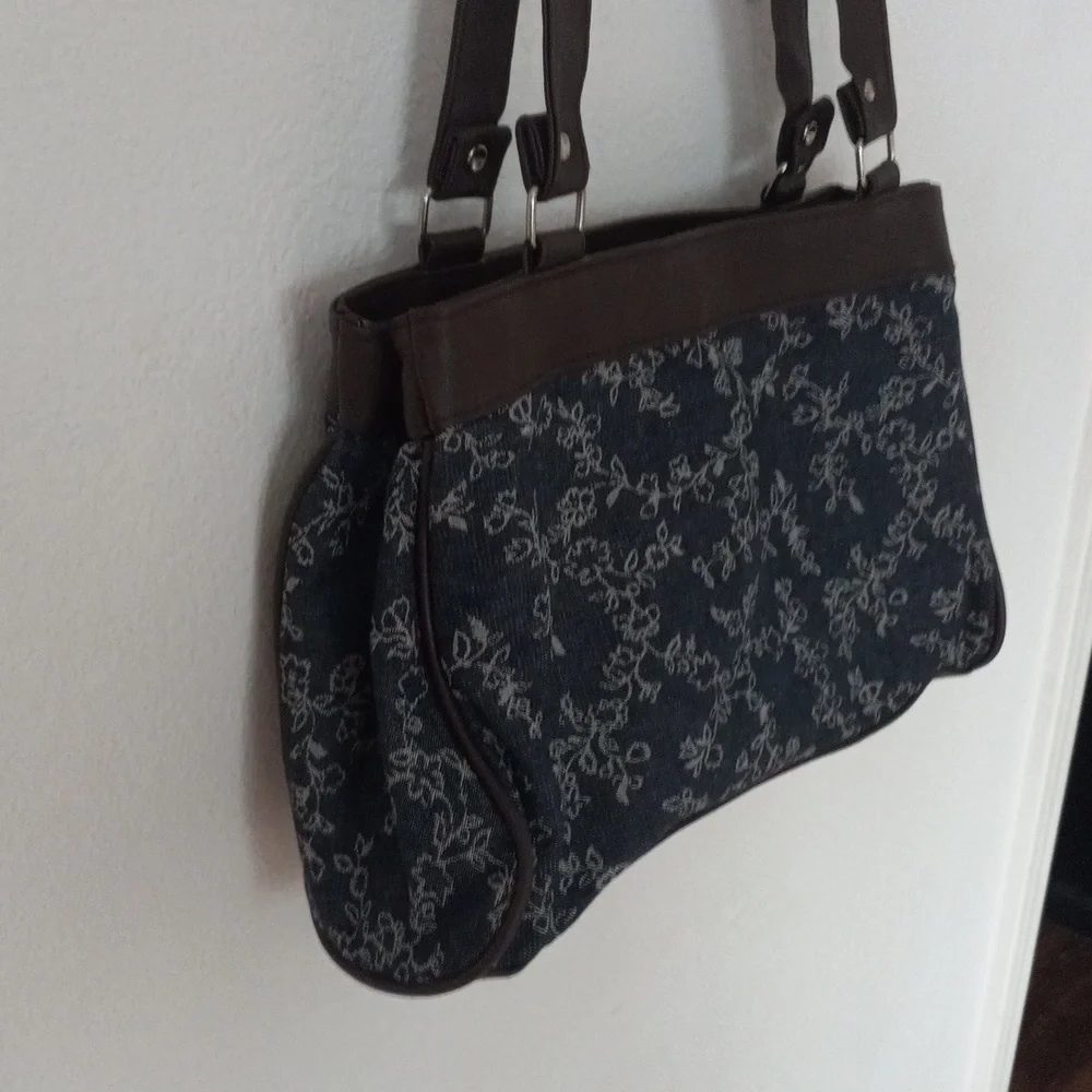 Gold Coast Denim Floral Purse
